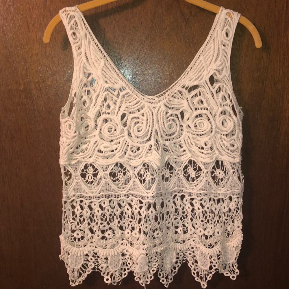 Cream colored textured summer top